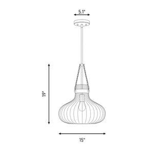 One Light Pendant in Matte Black