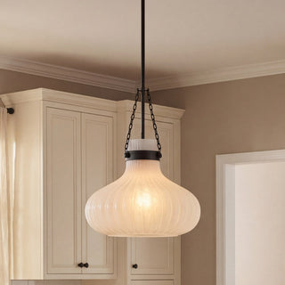 One Light Pendant in Matte Black