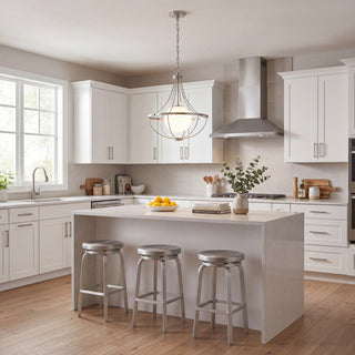 One Light Pendant in Brushed Nickel