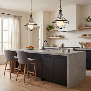 One Light Pendant in Matte Black