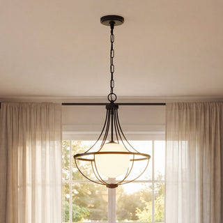 One Light Pendant in Matte Black