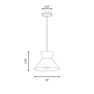 One Light Pendant in Matte Black