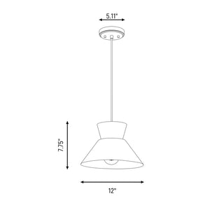 One Light Pendant in Natural Brass