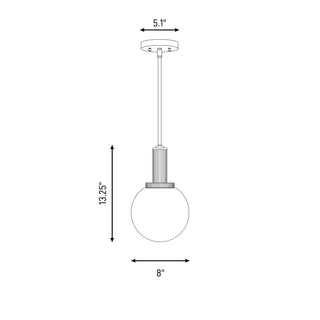 One Light Pendant in Chrome