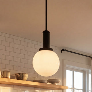 One Light Pendant in Matte Black