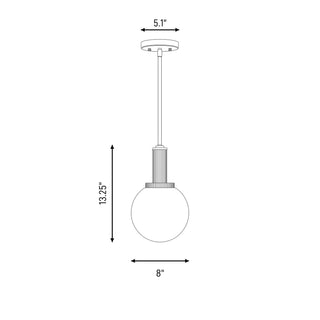 One Light Pendant in Natural Brass