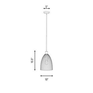 One Light Pendant in Natural Brass