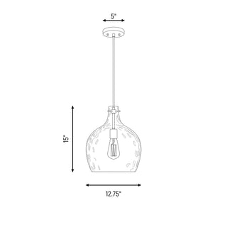 One Light Pendant in Matte Black