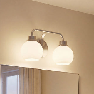 Two Light Bathroom Vanity in Brushed Nickel