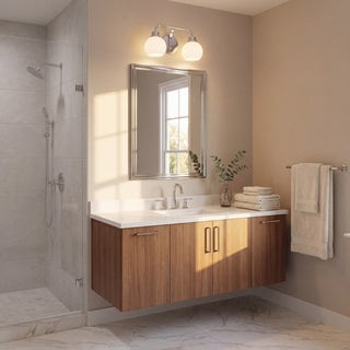 Two Light Bathroom Vanity in Chrome