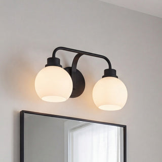 Two Light Bathroom Vanity in Matte Black