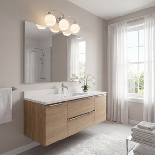 Three Light Bathroom Vanity in Chrome