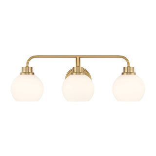 Meridian - M80081NB - Three Light Bathroom Vanity - Natural Brass