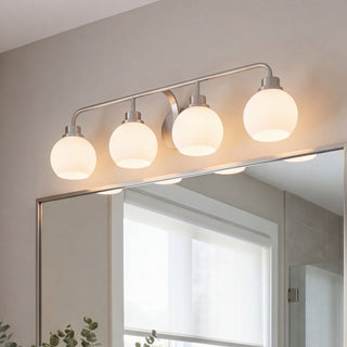 Four Light Bathroom Vanity in Brushed Nickel