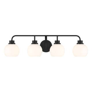 Meridian - M80082MBK - Four Light Bathroom Vanity - Matte Black