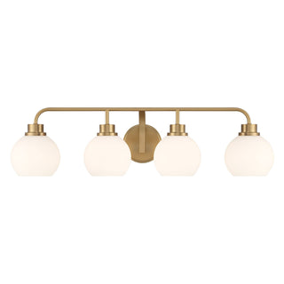 Meridian - M80082NB - Four Light Bathroom Vanity - Natural Brass