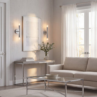 Two Light Wall Sconce in Chrome