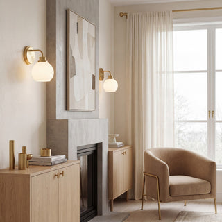 One Light Wall Sconce in Natural Brass