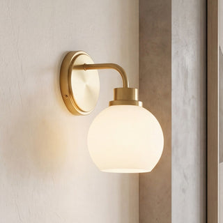 One Light Wall Sconce in Natural Brass