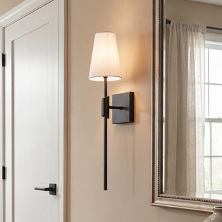 One Light Wall Sconce in Matte Black
