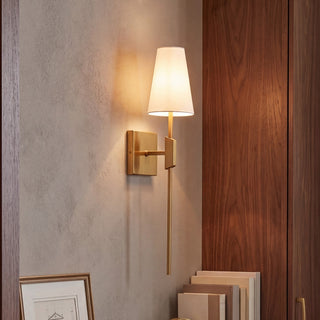 One Light Wall Sconce in Natural Brass