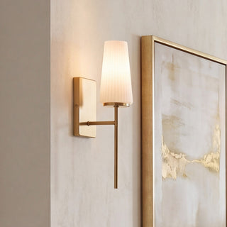 One Light Wall Sconce in Natural Brass
