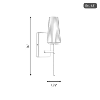 One Light Wall Sconce in Natural Brass