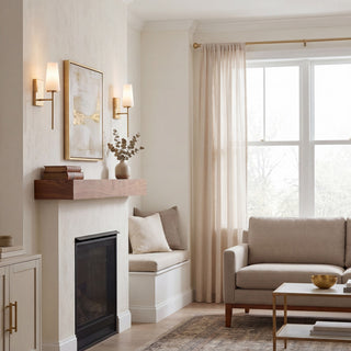 One Light Wall Sconce in Natural Brass