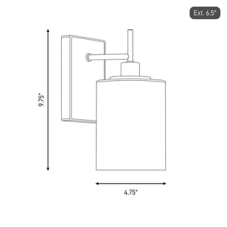 One Light Wall Sconce in Chrome