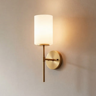 One Light Wall Sconce in Natural Brass