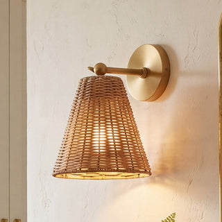 One Light Wall Sconce in Natural Brass