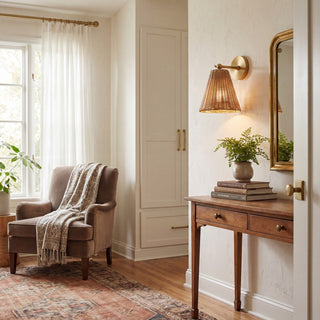 One Light Wall Sconce in Natural Brass
