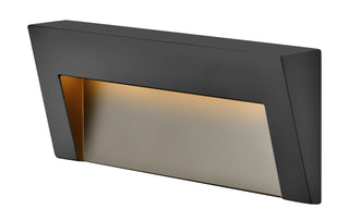 Taper Deck Sconce Wide Horizontal in Satin Black