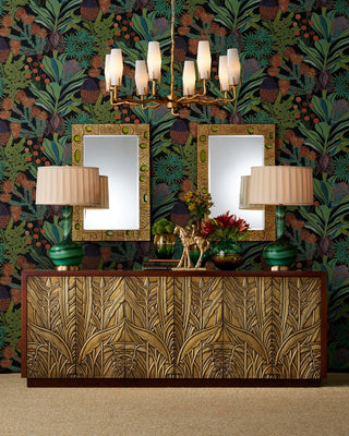 Beau Monde Mirror in Gold/Green