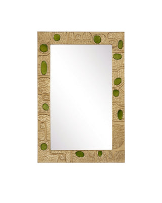 Currey and Company - 1000-0157 - Mirror - Beau Monde - Gold/Green
