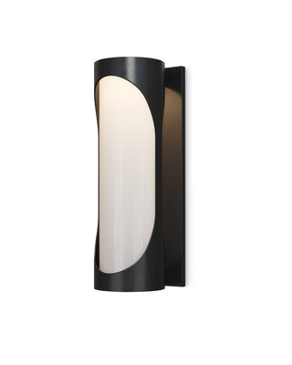 Currey and Company - 5500-0048 - LED Outdoor Wall Sconce - Swale - Black/White