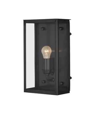 Currey and Company - 5500-0053 - One Light Outdoor Wall Sconce - Royster - Matte Black/Clear