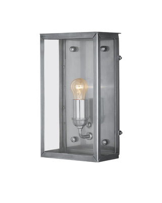 Currey and Company - 5500-0054 - One Light Outdoor Wall Sconce - Royster - Antique Silver/Clear