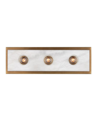 Currey and Company - 5800-0052 - Three Light Wall Sconce - Berdine - Natural/Antique Brass