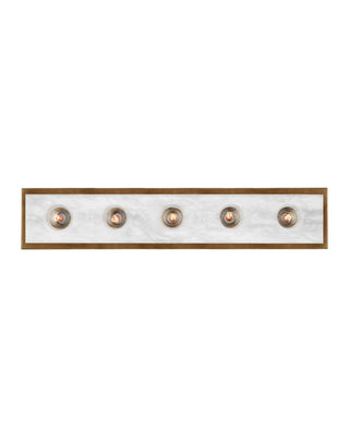 Currey and Company - 5800-0055 - Five Light Wall Sconce - Berdine - Natural/Antique Brass