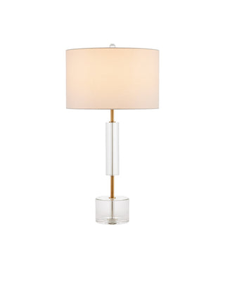 Currey and Company - 6000-0971 - One Light Table Lamp - Deville - Clear/Antique Brass