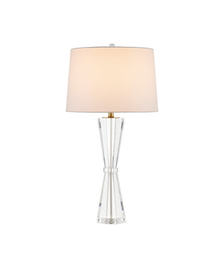 Currey and Company - 6000-0972 - One Light Table Lamp - Duveen - Clear/Polished Brass