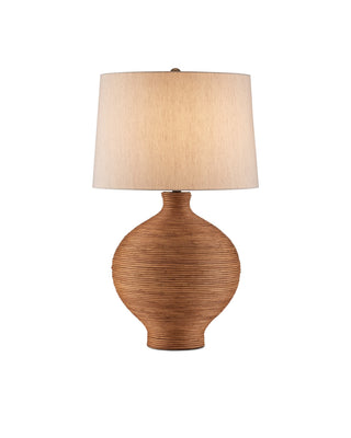 Currey and Company - 6000-0980 - One Light Table Lamp - Susel - Natural/Antique Brass