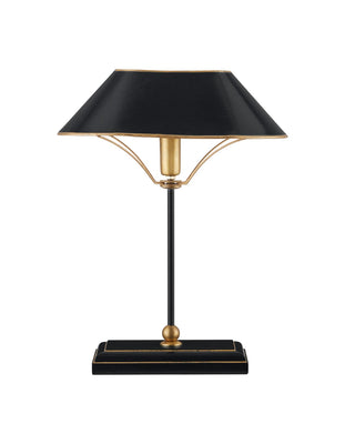 Currey and Company - 6000-0982 - One Light Table Lamp - Daphne - Black/Gold