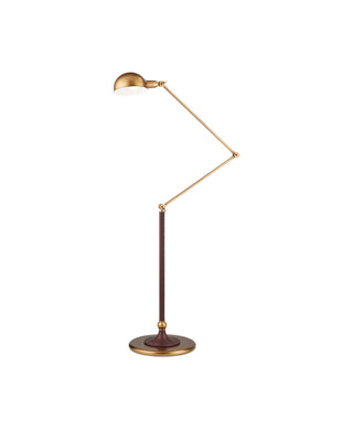 Currey and Company - 8000-0162 - LED Floor Lamp - Libretto - Antique Brass/Brownish Red