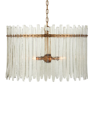Currey and Company - 9000-1234 - Six Light Chandelier - Electra - Clear/Antique Brass
