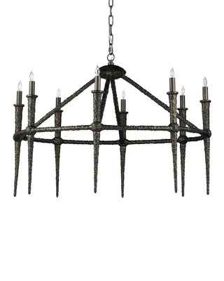 Blackthorn Eight Light Chandelier in Aged Bronze