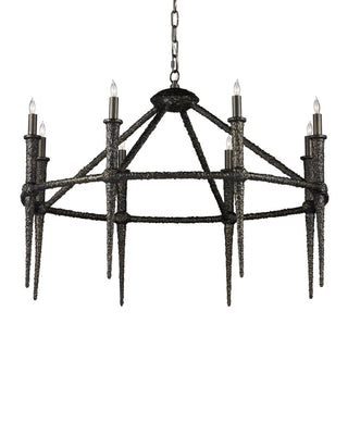 Blackthorn Eight Light Chandelier in Aged Bronze