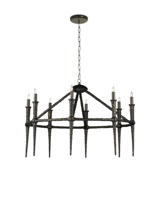 Blackthorn Eight Light Chandelier in Aged Bronze