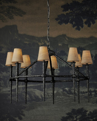 Blackthorn Eight Light Chandelier in Aged Bronze